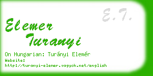 elemer turanyi business card